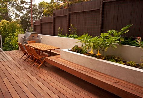 Deckplantersbenches Yard Design Modern Deck Outdoor Furniture Sets