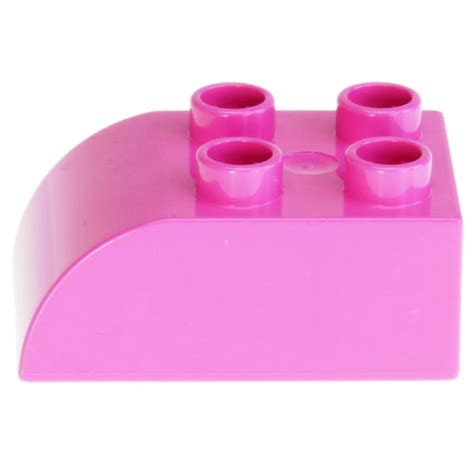 Lego Duplo Brick X With Curved Top Dark Pink Decotoys