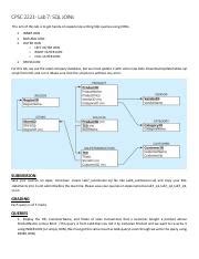 Lab Sql Joins Pdf Cpsc Lab Sql Joins The Aim Of This Lab