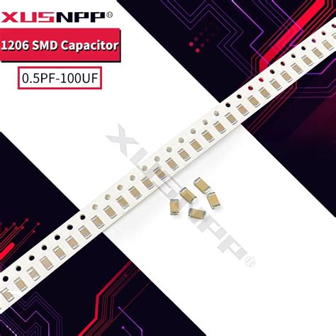 50pcs 1206 Smd Chip Multilayer Ceramic Capacitor 0 5pf 100uf 10pf