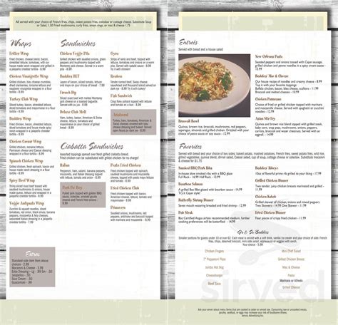 Buddies Pub & Grill menu in Okemos, Michigan, USA