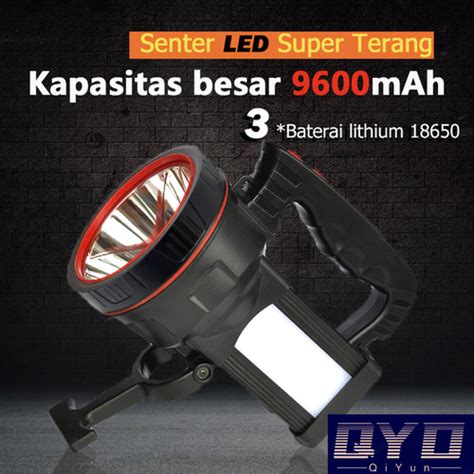 Jual Qyd Senter Led Super Terang W Dengan Holder Dan Lampu Samping