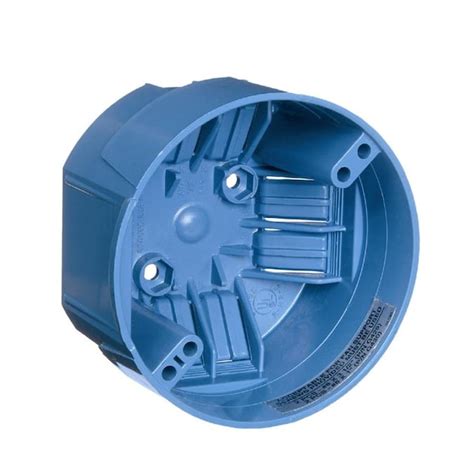 Carlon 1 Gang Blue Plastic Interior New Work Standard Round Ceiling