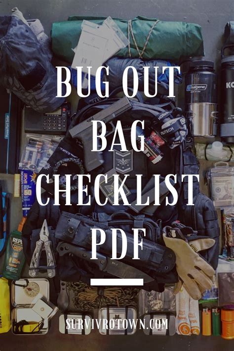 Printable Bug Out Bag List Purchase All Your Bug Out