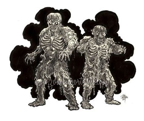 Zombie Giant Monsters Kaiju Of The Undead Gargantuas Zombie Art