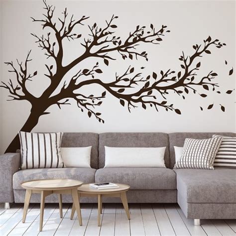 Sticker De D Coration Grand Arbre Stickers Muraux Plantes Fleurs