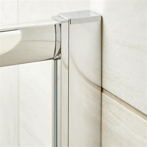 Nuie Pacific Offset Quadrant Shower Enclosure Polished Chrome Aqu