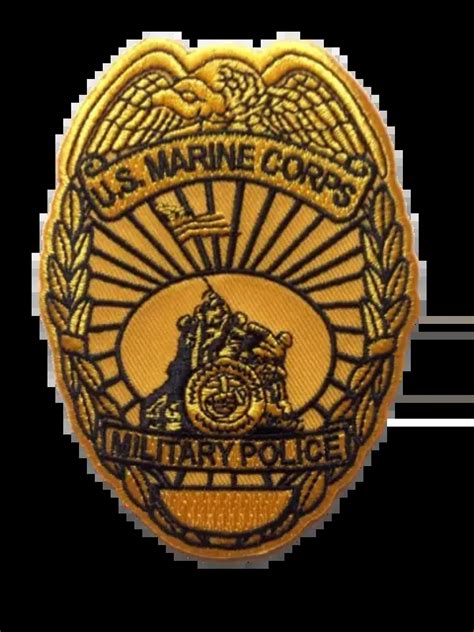 Usmc Marine Corps Military Police Logo Law Enforcement Embroidered