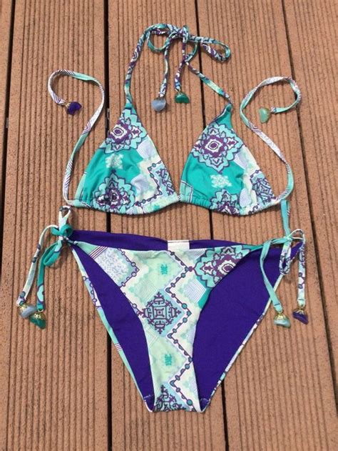 Maillot de bain Bikini émeraude violet taille 40 Neu gemäss Beschreibung in Agiez für CHF