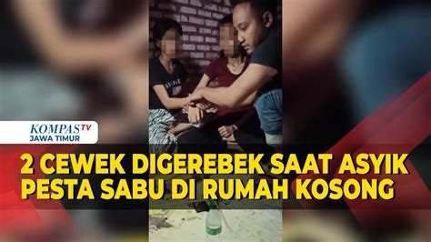 Tak Berkutik Dua Cewek Digerebek Saat Asyik Nyabu Di Rumah Kosong