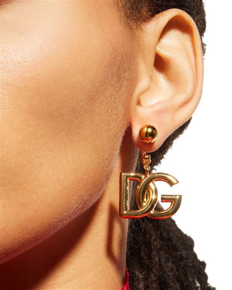 Dolce Gabbana DG Logo Drop Earrings Neiman Marcus