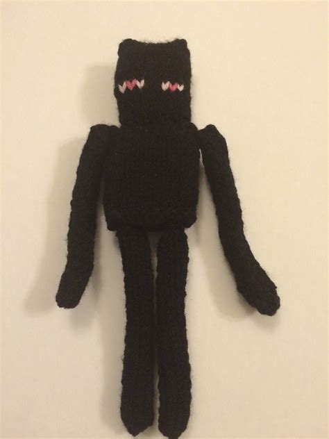 Minecraft Enderman Knit Doll Etsy