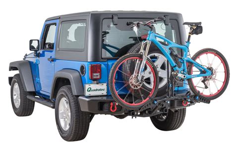 Quadratec 2 Bike Rack 4 Folding Platform Spare Tire Mounted Wheel Mounting Mount Parts Review