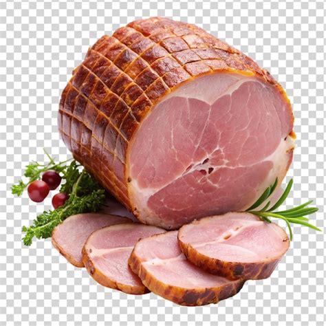 Premium PSD Smoked Ham Isolated On Transparent Background