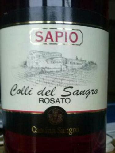 Cantina Sangro Sapio Rosato Vivino Us