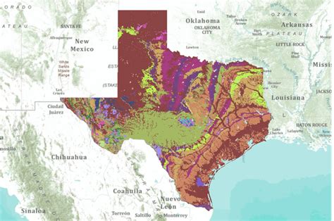 Geology Of Texas Usa Data Basin