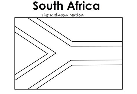 South African Flag to color - Flags - Countries | South african flag, South africa flag, South ...