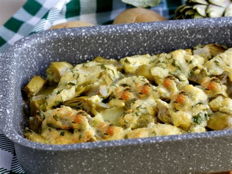 Carciofi E Patate Al Forno Gratinati La Mimosa Rosa