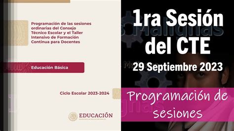 idM Programación de las Sesiones de Consejo Técnico Escolar 2023 2024