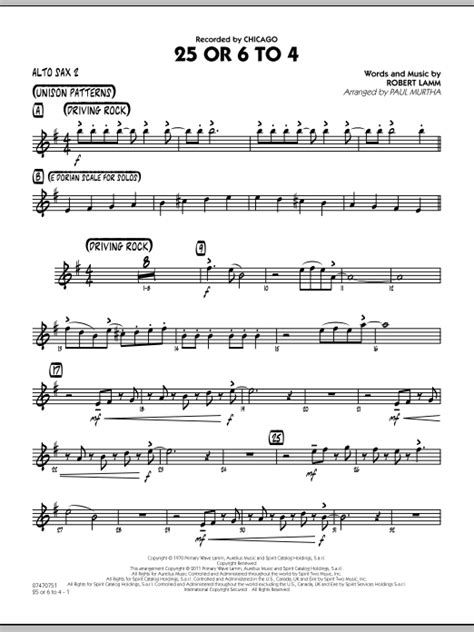 25 Or 6 To 4 By Paul Murtha Sheet Music For Jazz Ensemble At Sheet Music Direct