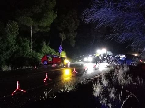 Choque frontal en la carretera de Jesús Pobre Dénia