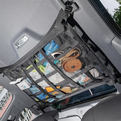 Amazon Bespeur Car Ceiling Cargo Net With Pockets X