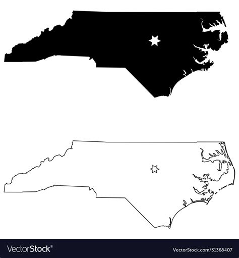 Nc State Map North Carolina - Coriss Cherilynn