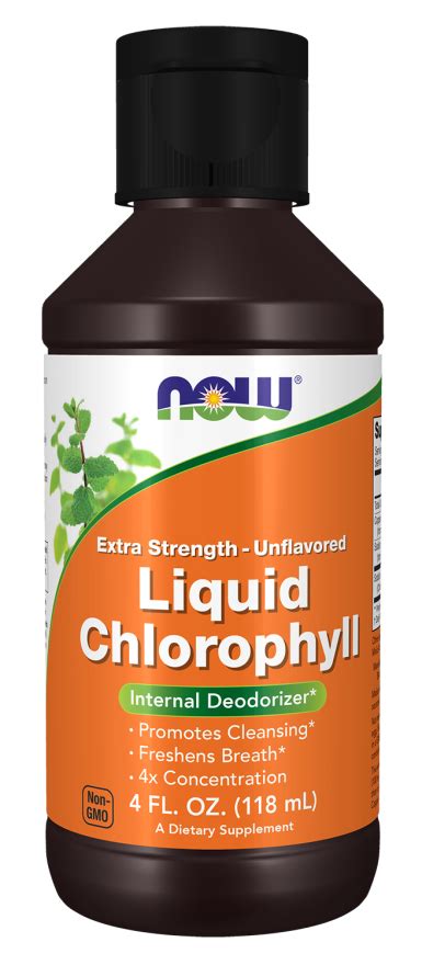 Chlorophyll Liquid Extra Strength Unflavored Now Foods