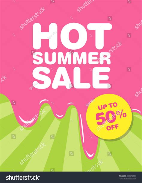Hot Summer Sale Melting Ice Cream Stock Vector Royalty Free Shutterstock