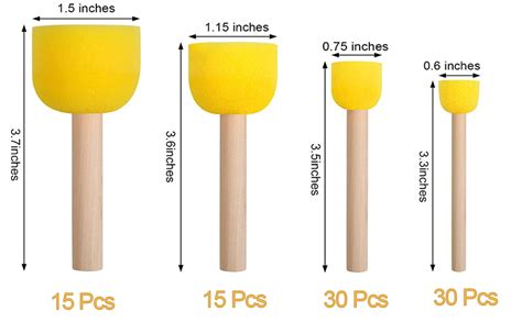 Amazon Pcs Round Sponges Brush Set Round Sponge Brushes For