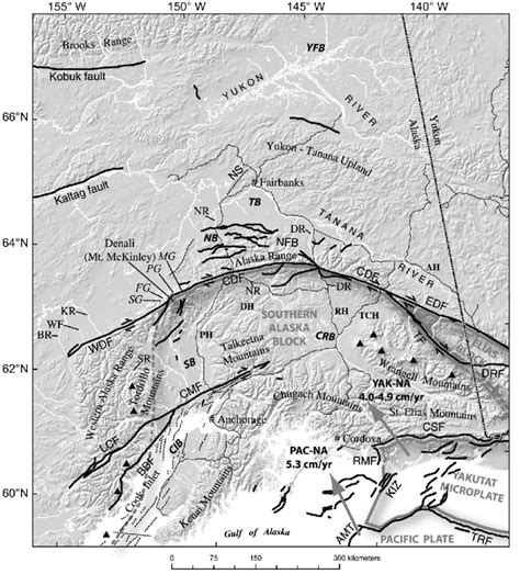 Overview Of Central Interior Alaska Black Lines Are Neogene And Active Download Scientific