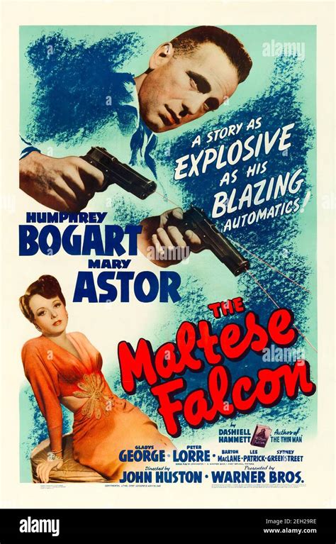 Humphrey Bogart, movie poster, The Maltese Falcon Stock Photo - Alamy