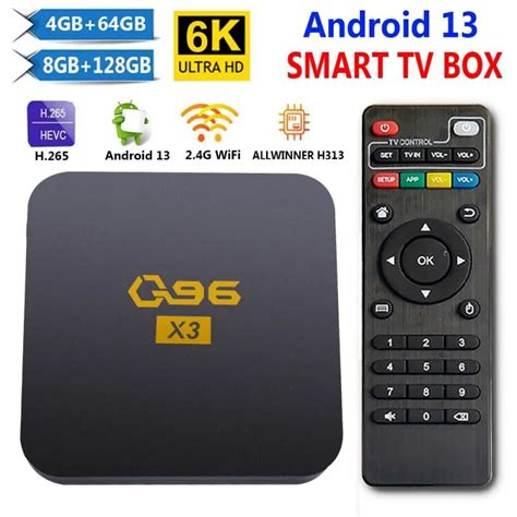 Q96 X3 Home Theater Smart TV Box Set Top Box Android 13 Allwinner H313