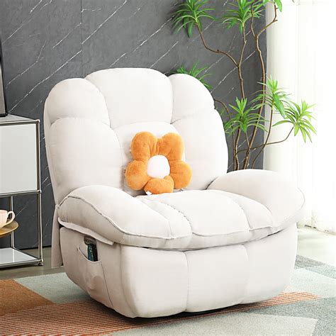 Xinmics Power Rocker Recliner Chair With Vibrating Massage Heating Usb Port Type C Port Side