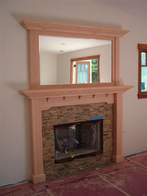 Craftsman Mantel With Overmantel Craftsman Fireplace Mantels