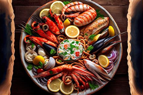 Premium Photo | Mediterranean assorted Seafood boil platter