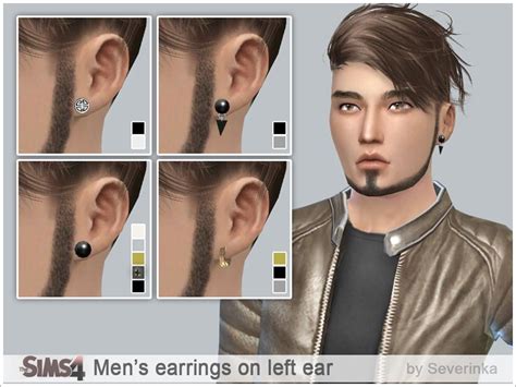 Sims 4 Male Earrings Cc