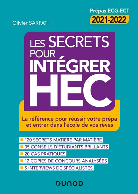 Les secrets pour intégrer HEC La référence pour réussir votre prépa