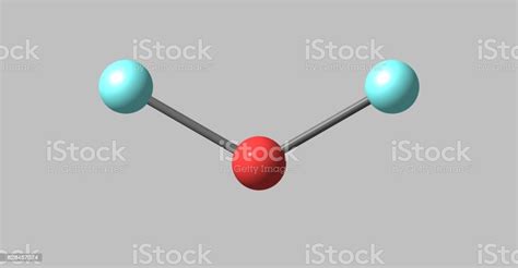 Oxygen Difluoride Molecular Structure Isolated On Grey Stock Photo ...