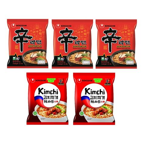 Nongshim Ramen 5 packs X 120g [Halal] Korea & China | Shopee Malaysia