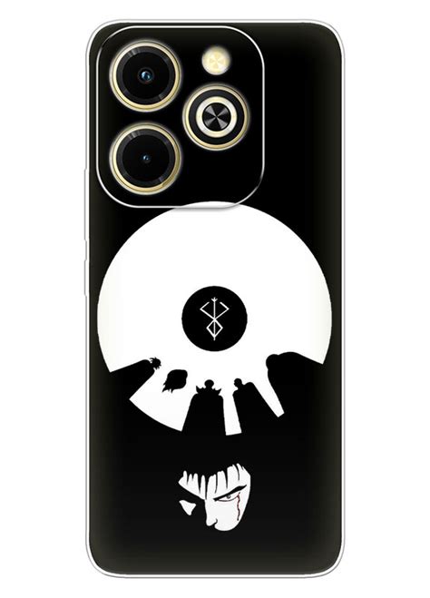 Infinix Hot 40i чехол Берсерк Бэрусэруку Berserk Beruseruku Гатс на фоне злодеев вектор арт