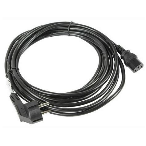 Lanberg IEC C13 Schuko Cable 10m Μαύρο CA C13C 11CC 0100 BK