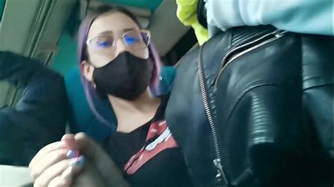 Sexy Latina Gives Her Boyfriend A Super Blowjob On A Public Bus Traveling Between Bogota And