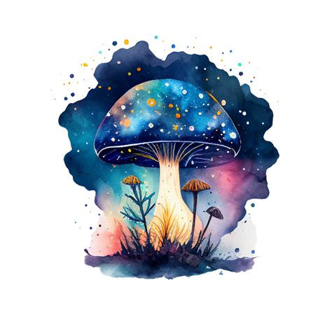 Watercolour Mystical Mushrooms Clipart 24177095 PNG