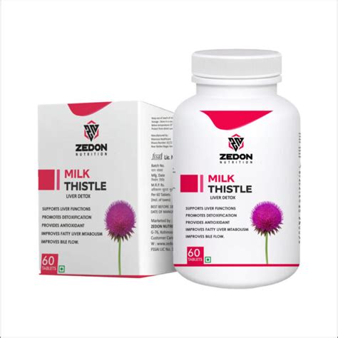 Milk Thistle Liver Detox 60 Tablets Zedon Nutrition