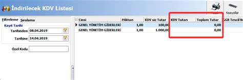 Ndirilecek Kdv Listesi Ve Hesaplanan Kdv Listesi Raporlar Akinsoft