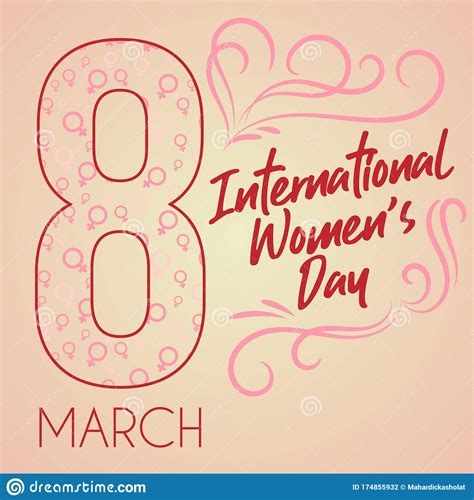 INTERNATIONAL WOMEN S DAY Vector Symbol Happy Women S Day Illustration