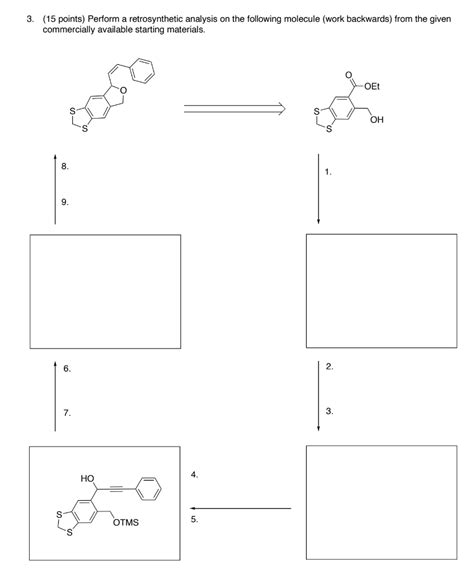 Solved Points Perform A Retrosynthetic Analysis On Chegg