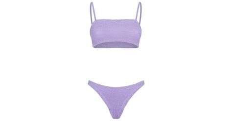 Hunza G Gigi Bikini Swimwear In Purple Lyst