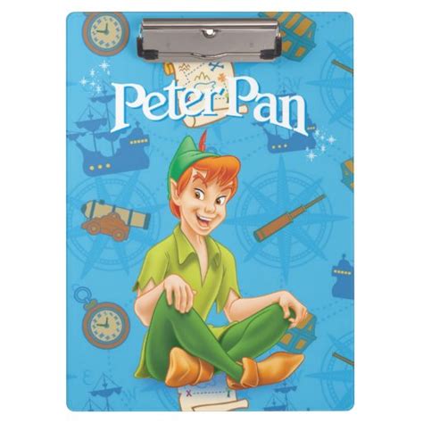 Peter Pan Sitting Down Clipboard Zazzle